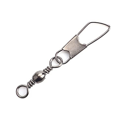 30pcs Rolling Resistance Swivel Fishing Hook Line Connector Fishing Rolling swivels Fishing Swivel Connector connectix Fishing Rolling Connector Stainless Steel to Rotate Ring - size: 8#
