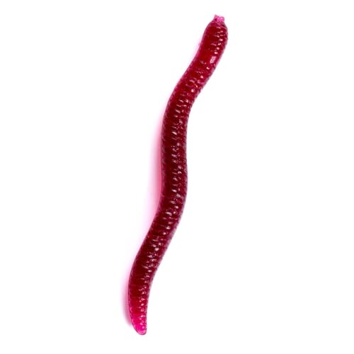 1 Pack Fishing Lures Soft Worm Bait Lifelike Bass Trout Freshwater Saltwater Artificial Lure Fishing Tackle Kit - color: Red, size: 3.1 inch