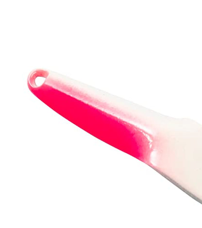 Al's Goldfish Lure Co. Lil' 49er Ice Jig - IFN50 Ice Fishing Jig with Treble Hook Off the Nose. Jigging Lure for Crappie, Perch, Panfish, Trout and Bass - 1/4 oz. 1-3/4" - color: White Pink Glow