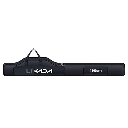 Lixada Fishing Rod Case, Portable Folding Fishing Rod Case Fishing Pole Reel Storage Bag Fishing Gears Organizer - size: 190cm