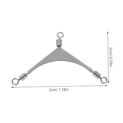 LIOOBO Sea Fishing Three-Prong Swivel Fishing Rigs Fishing Gear Bulk for Bass Cast Saltwater Tackle Connector - size: 3x2x0.2cm