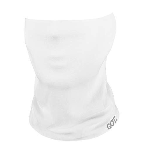 Fishing Face Mask Neck Gaiter - UV Sun Protection Cover for Men Women | Moisture-Wicking, Quick-Drying, Lightweight, Camo Design, Multi-Style Headwear, SPF Sun Shield - color: White