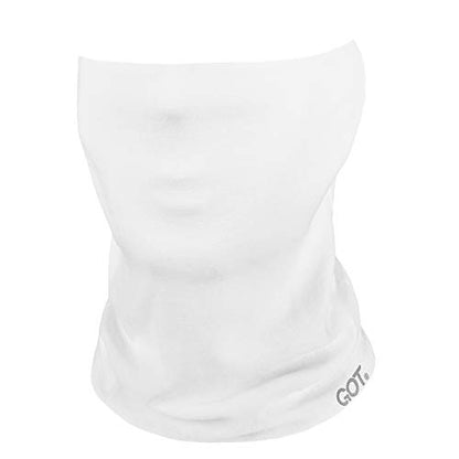 Fishing Face Mask Neck Gaiter - UV Sun Protection Cover for Men Women | Moisture-Wicking, Quick-Drying, Lightweight, Camo Design, Multi-Style Headwear, SPF Sun Shield - color: White