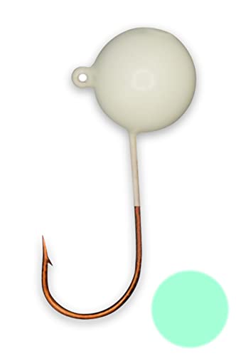 Big Nasty Tackle™ Super Glow Pout Pounder Jigs (1 oz.) (1 Pack) - color: Original Green