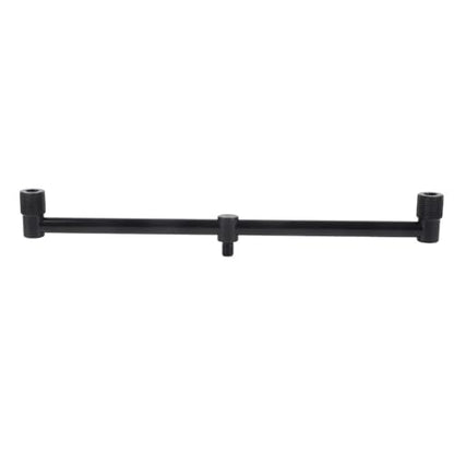 ‌2 Head Aluminum Alloy Fish Pole Buzz Bar – Fishing Rod Holder Crossbar Bracket for Bite Alarms & Bank Sticks, Adjustable Length (Black, 20/25/30cm, 50-58g)‌