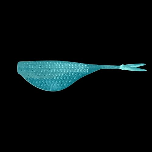 6th Sense – Clobber Minnow 2" – Soft Plastic Minnow – Crappie/Panfish Fishing – FFS Sonar Bait – (12 per Pack) Made in the USA - color: Aqua Glow