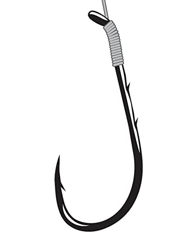 Angler's Grotto Snelled Offset Baitholder Hook | 10 Count Per Pack | Freshwater Saltwater Fishing Hooks | High Carbon Steel Extra Strength | Size #6#4#2#1#1/0 - size: Size 6, 10 Count