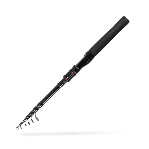 Telescopic Fishing Rod, Collapsible Fishing Rod Portable Spinning Pole for Saltwater and Freshwater, Carbon Fiber Lightweight and Compact Design - size: 6.9 feet