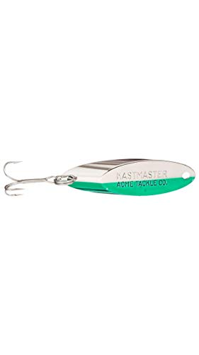 Acme Kastmaster Fishing Lure Hammered Gold 1 Oz - color: Chrome/Neon Green, size: 1/2 oz.