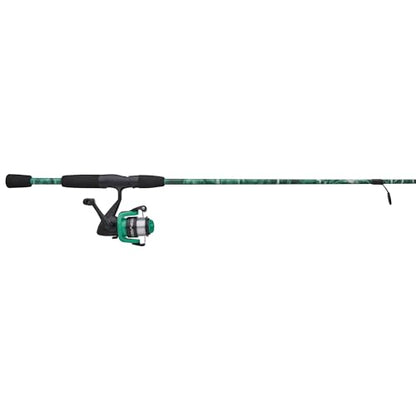 Shakespeare Reverb Spinning Reel and Fishing Rod Combo Durable Tubular Glass Rod Blank Construction, EVA Handle - color: Mossy Oak