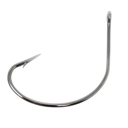 Reaction Tackle Wide Gap Wacky Hooks, Weedless Worm Hooks for Bass, High Carbon Steel Hooks for Stick Worm Soft Plastics, Neko Rig and Finesse Fishing (25-Pack) - size: #1/0 Standard