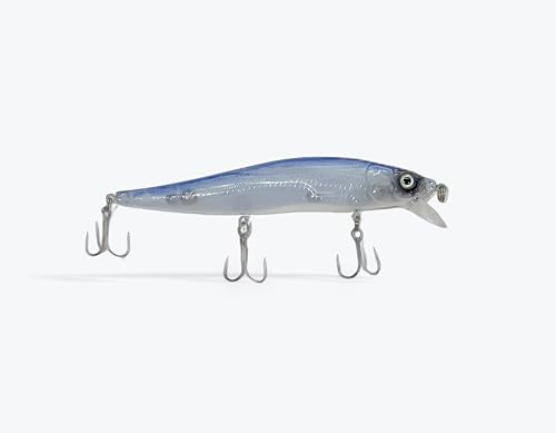 Luck E Strike STX Jerkbait, 4.5 Inch Suspending Hydrodynamic Fishing Lure, Made in The USA - color: Blue Back