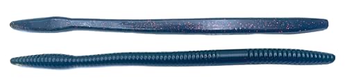 Phat Pak Baits - Slinky Worm Zoom Trick Worm Style Straight Tail Floating Worm Bass Fishing Lure 20ct 6.5" - color: Dirty Watermelon Slice