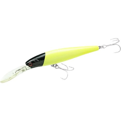 LUCKY CRAFT SW Staysee 90SP V2 – 3.5” Saltwater Jerkbait, Deep Diving Suspending Minnow Lure for Halibut, Snook, Striped Bass & Inshore Gamefish - color: 718 Chartreuse Black Head