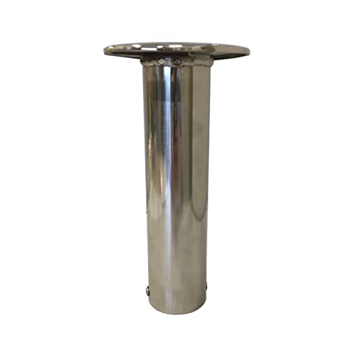 Tigress Economy Stainless Steel Gunnel Mount Rod Holder - 0° Angle, Durable and Corrosion-Resistant