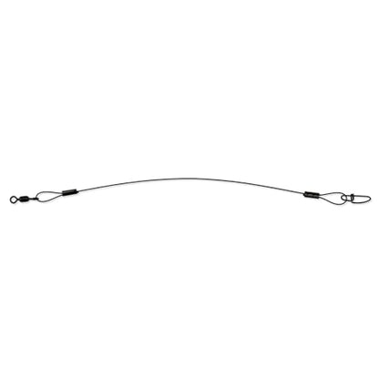 AFW Surflon Fishing Leaders – Black Nylon Coated Stainless Steel Wire, Swivel & Snap, 3 Pack, Variety Pack – Strong Leader Line for Catfishing & Toothy Game Fish - size: 20 lb, style: 6 Inch