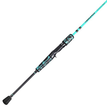 One Bass Spinning Rod & Casting Rod, High Performance IM6 Graphite Fishing Pole for Bass Fishing,2- Piece Desgin for Travel - size: 6'0"-ML-Fast, style: Casting