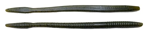 Phat Pak Baits - Slinky Worm Zoom Trick Worm Style Straight Tail Floating Worm Bass Fishing Lure 20ct 6.5" - color: Army Pants