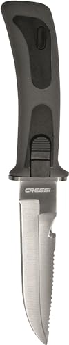 Cressi Stainless Steel Diving Knife With Sheath for Leg Attachment- Vigo: Designed In Italy