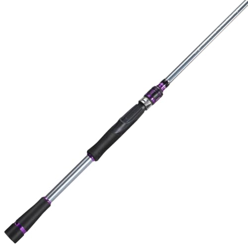 DC Baitcasting Combo, Smart Digital Brake Reel, 4-Section Carbon Rod, Tackle Bag, Line & Lures, Complete Travel Kit for Bass Freshwater - color: Only Spinning Rod-2PACKS- 5‘6“- Purple