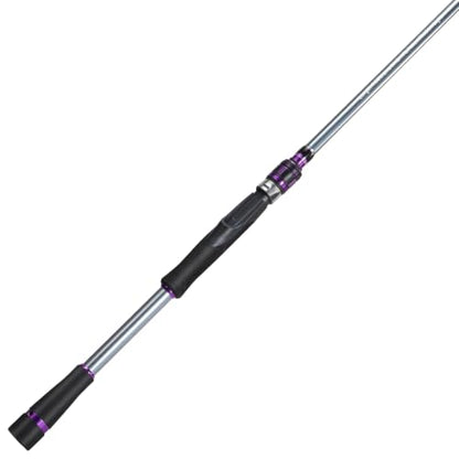 DC Baitcasting Combo, Smart Digital Brake Reel, 4-Section Carbon Rod, Tackle Bag, Line & Lures, Complete Travel Kit for Bass Freshwater - color: Only Spinning Rod-2PACKS- 5‘6“- Purple