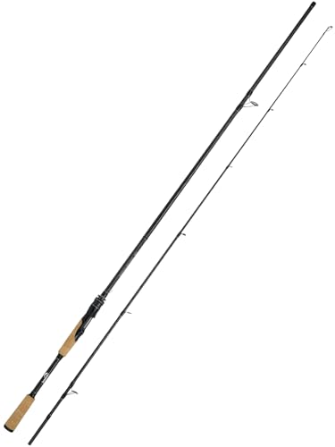 Jenseits Carbon Fiber Fishing Rod Series (6-12 Ft), Spinning & Casting Rods with Stainless Steel Ceramic Guides, Fast Action Fishing Pole for Bass, Trout, Walleye & Surf Fishing - size: 8'0"-Medium Heavy-Fast-Black, style: Spinning