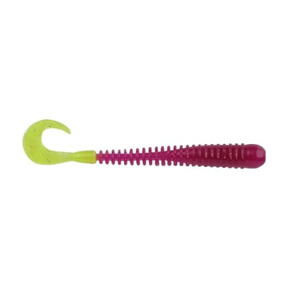 Berkley Berkley PowerBait Rib Worm - color: Purple/Chartreuse