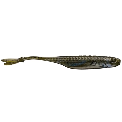 Strike King Spotlight Split Minnow Fishing Lure, Soft Plastic Jerkbait, 8-Pack - color: Creek Perch, size: 4"