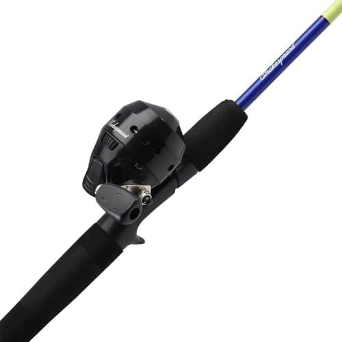 Shakespeare Catch More Fish Spincast Reel and Fishing Rod Combo with Kit - color: Lake/Pond - Yellow, style: 2024 Model