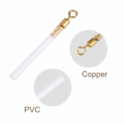 50Pcs Fishing Swivels with Tube Floats - 3 Sizes Copper & PVC Adapters for Long-line and Waggler Fishing Multi-Purpose Fishing Accessories - size: Large