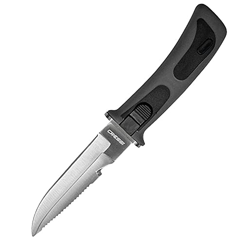 Cressi Stainless Steel Diving Knife With Sheath for Leg Attachment- Vigo: Designed In Italy