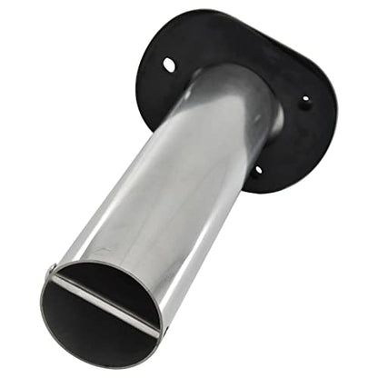 ISURE MARINE 2PCS Boat Stainless Steel Polished Fishing Rod Holder Flush Mount 15/30/90 Degree Casting Flange with Rubber Cap, Liner, Gasket PVC Cap and Inner Tube for Marine Yacht Kayak - color: 2pcs 90°