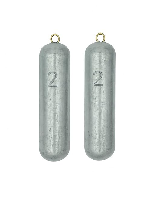 Deep Drop Fishing Lead Weight Sinker, 2lb-5lb Available, Fits in Rodholder, Made in The USA - size: 2-2lb