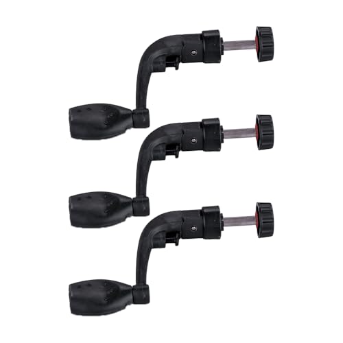 3-Pack Fishing Reel Handles - Plastic Knobs with 2cm Hex Core - Replacement Cranks for Spinning Reels & Casting Reels