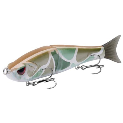 Bassdash SwimShad Glide Baits Jointed Swimbait Bass Pike Salmon Trout Muskie Fishing Lure - color: Brown Color Block Camo, size: 7in/2.2oz