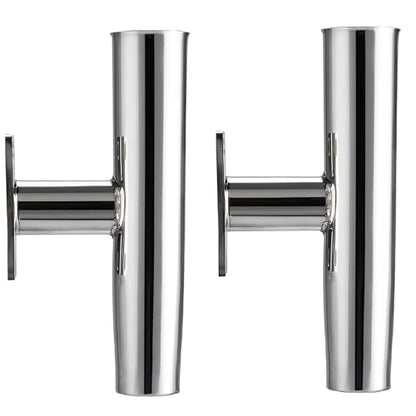 YaeMarine 2/4Pcs Tournament Style Stainless Steel Wall /Transom Mount Rod Holders for Marine Boat - style: 90 Degree-2pcs
