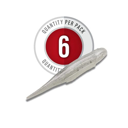 Strike King Strike King Spotlight Shim-E Minnow Fishing Lure, Soft Plastic Jerkbait, 6-Pack - color: Crystal Flash, size: 3"