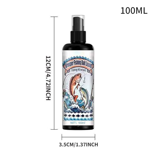 Fishing Liquid Bait | Long-Lasting Liquid Angling Spray,Freshwater Fishing Scent Attractant - for Carp Walleye Bass Catfish Trout Crappie Pike Lake Saltwater Pond River Reservoir