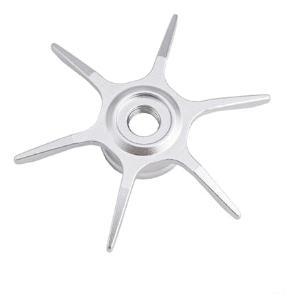 Modified Star Brake For Abu Garcia Max Series B3/B4/P3/P4/P5 Fishing Reel, 6-Star Drag Adjustment Knob, Aluminum Alloy DIY Replacement Part (left hand silver) - color: silver, size: left hand