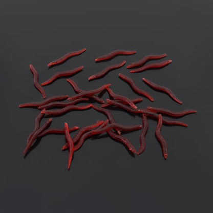 150pcs Soft Fishing Lures Baits, Trout Worm Earthworm Bait Lifelike Fake Worm, Plastic Lifelike Fake Earthworm (1.57 inch)