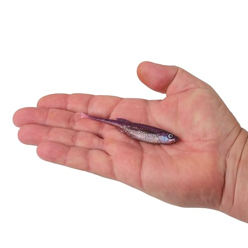 Berkley PowerBait Drip Swimmer Fishing Soft Bait - color: HD Purple Shiner, size: 4"