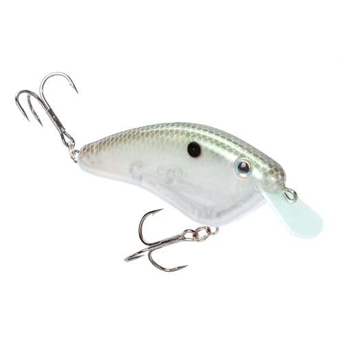 Strike King Hardliner Fishing Lure, Flat Sided Crankbait, Circuit Board Lip, Extra Tight Wobble, Size 4 Treble Hooks - color: Green Gizzard Shad