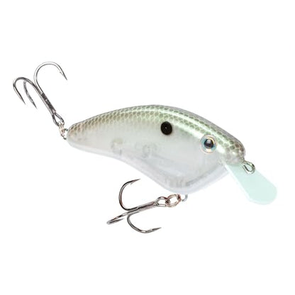 Strike King Hardliner Fishing Lure, Flat Sided Crankbait, Circuit Board Lip, Extra Tight Wobble, Size 4 Treble Hooks - color: Green Gizzard Shad