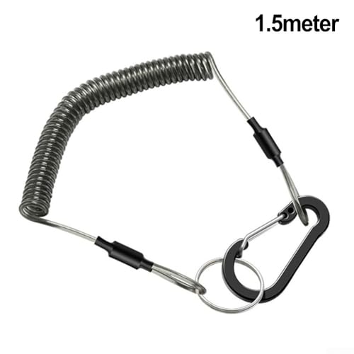 For Fishing Magnetic Release Clip and 1 5m Lanyard, Ideal for For Fishing Nets and Pliers, Enhanced Steel Wire Performance (1.5M)