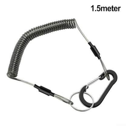 For Fishing Magnetic Release Clip and 1 5m Lanyard, Ideal for For Fishing Nets and Pliers, Enhanced Steel Wire Performance (1.5M)