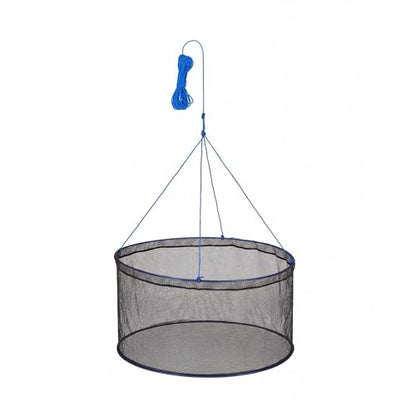 VEVOR Foldable Fishing Net, Landing Fishing Pier Nets 31.5" Hoop, Portable Drop Net for Pulling up Fish, Durable and Fish-Friendly, with Rope and Storage Bag, for Minnows, Crawfish, Shrimp, Crab