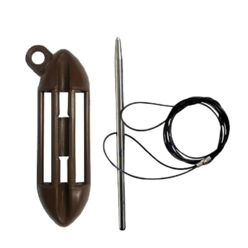 Fish Stringer Kit for Spearfishing, Stainless Steel | Secure Fish Storage, Marine-Grade Stainless Steel, High-Strength Monofilament Line, Quick Fish Attachment - color: Brown