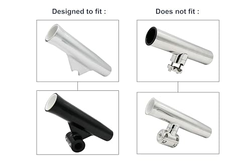Vinland Marine Flared Fishing Rod Holder Insert Sleevespack of 2, Fishing Rod Holder Liner for Aluminum Rod Holder, for T Top Rod Holder, for clamp on Rod Holders for Boat