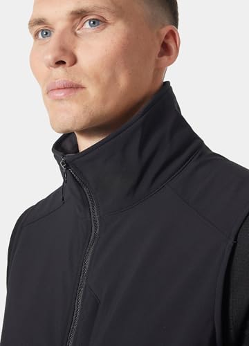 Helly-Hansen Paramount Softshell Vest - Men's Fleece Lined, Breathable, Water & Wind Resistant, Lightweight Hiking Outerwear - color: 990 Black, size: X-Large