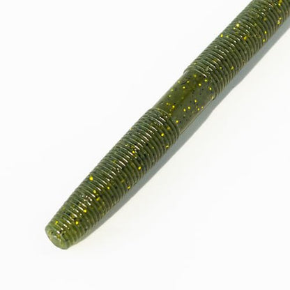 Senko Bait Soft Plastic Lures 5" Senkos 24 Pcs/100pcs for Wacky Rig Freshwater Fishing Green Pumpkin senko with Black Flake Pink Watermelon Double Color - style: Baby Bass Gold Flake
